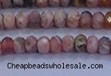 CRB1882 15.5 inches 2.5*4mm faceted rondelle rhodochrosite beads