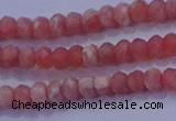 CRB1884 15.5 inches 2*3mm faceted rondelle rhodochrosite beads