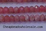 CRB1885 15.5 inches 2.5*4mm faceted rondelle rhodochrosite beads