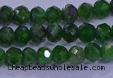 CRB1922 15.5 inches 2.5*4mm faceted rondelle diopside beads