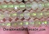 CRB1952 15.5 inches 3*4mm faceted rondelle prehnite gemstone beads