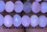 CRB1968 15.5 inches 4*6mm faceted rondelle morganite beads