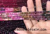 CRB1970 15.5 inches 3.5*5mm faceted rondelle tourmaline beads