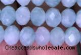 CRB1987 15.5 inches 4*6mm faceted rondelle amazonite gemstone beads