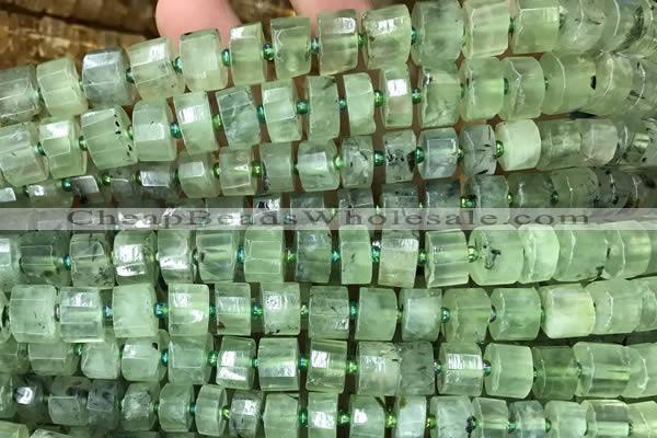 CRB2042 15.5 inches 11mm - 12mm faceted tyre prehnite beads