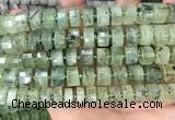 CRB2043 15.5 inches 12mm - 13mm faceted tyre prehnite beads