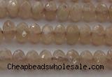 CRB210 15.5 inches 3*4mm faceted rondelle moonstone beads