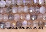 CRB2219 15.5 inches 2*3mm faceted rondelle moonstone beads