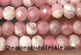 CRB2237 15.5 inches 2*3mm faceted rondelle rhodochrosite beads