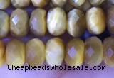 CRB2289 15.5 inches 4*6mm faceted rondelle golden tiger eye beads