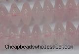 CRB261 15.5 inches 5*12mm rondelle rose quartz beads wholesale