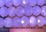 CRB2627 15.5 inches 3*4mm faceted rondelle blue chalcedony beads