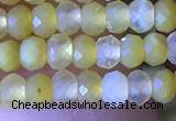 CRB2634 15.5 inches 2*3mm faceted rondelle yellow opal beads