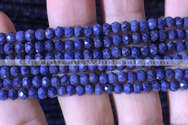 CRB2645 15.5 inches 3*4mm faceted rondelle sapphire gemstone beads