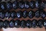 CRB2650 15.5 inches 2*3mm faceted rondelle black spinel beads