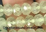 CRB2671 15.5 inches 4*6mm faceted rondelle prehnite beads