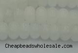 CRB2811 15.5 inches 5*8mm rondelle white jade beads wholesale