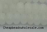 CRB2812 15.5 inches 6*10mm rondelle white jade beads wholesale