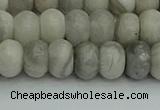 CRB2862 15.5 inches 6*10mm rondelle grey agate beads