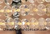 CRB3011 15.5 inches 4*6mm faceted rondelle citrine beads