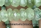 CRB3016 15.5 inches 6*10mm faceted rondelle prehnite beads