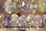 CRB3020 15.5 inches 5*9mm faceted rondelle ametrine beads