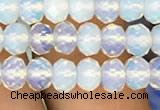 CRB3029 15.5 inches 4*6mm faceted rondelle opal beads wholesale