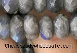 CRB3050 15.5 inches 6*10mm faceted rondelle labradorite beads