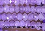 CRB3104 15.5 inches 2*3mm faceted rondelle tiny lavender amethyst beads