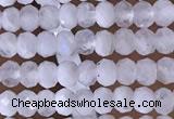 CRB3106 15.5 inches 2*3mm faceted rondelle tiny white moonstone beads