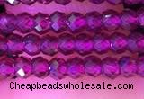 CRB3112 15.5 inches 2*3mm faceted rondelle tiny garnet beads