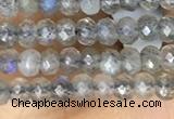 CRB3121 15.5 inches 2*3mm faceted rondelle tiny labradorite beads