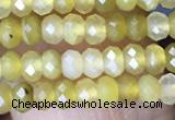 CRB3124 15.5 inches 2*3mm faceted rondelle tiny yellow opal beads