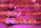 CRB3126 15.5 inches 2*3mm faceted rondelle tiny red agate beads