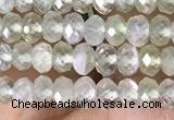 CRB3150 15.5 inches 2.5*4mm faceted rondelle tiny prehnite beads