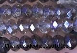 CRB3152 15.5 inches 2.5*4mm faceted rondelle tiny smoky quartz beads