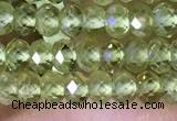 CRB3156 15.5 inches 2.5*4mm faceted rondelle tiny peridot beads