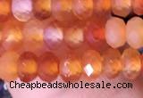 CRB3170 15.5 inches 2.5*4mm faceted rondelle tiny red agate beads