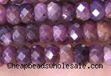 CRB3187 15.5 inches 3*5mm faceted rondelle tiny ruby gemstone beads