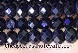 CRB3188 15.5 inches 3*5mm faceted rondelle tiny black spinel beads