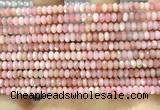 CRB3202 15.5 inches 2.5*4mm faceted rondelle pink opal beads