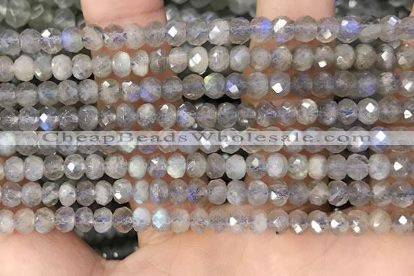 CRB3211 15.5 inches 3.5*5mm faceted rondelle labradorite beads