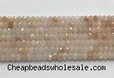 CRB3217 15.5 inches 4*6mm faceted rondelle pink aventurine jade beads wholesale