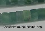 CRB322 15.5 inches 8*12mm tyre matte fluorite gemstone beads