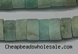 CRB324 15.5 inches 8*12mm tyre matte amazonite gemstone beads