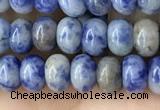 CRB4046 15.5 inches 4*6mm rondelle blue spot stone beads