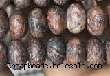 CRB4074 15.5 inches 5*8mm rondelle leopard skin jasper beads wholesale