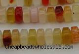 CRB413 15.5 inches 5*8mm rondelle yellow agate beads wholesale