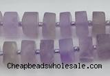 CRB458 15.5 inche 8*12mm tyre matte amethyst gemstone beads