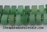 CRB474 15.5 inches 7*12mm tyre green aventurine beads wholesale